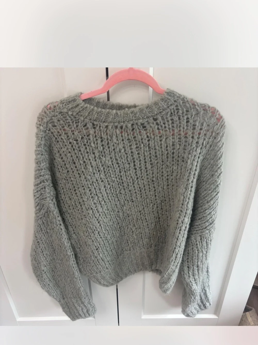 Cozy Chunky Knit Sweater - Light Gray